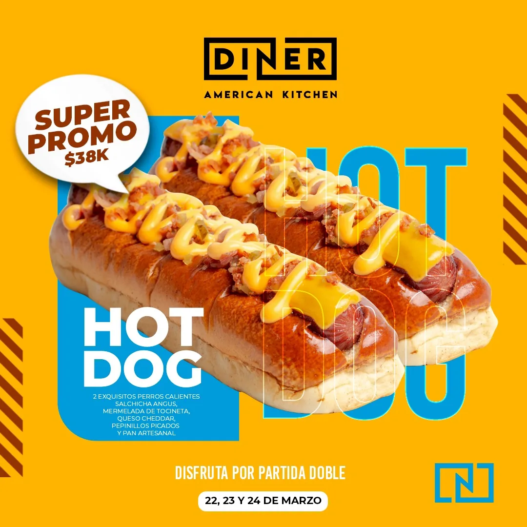 Pieza promocional Diner American Kitchen Hot Dog