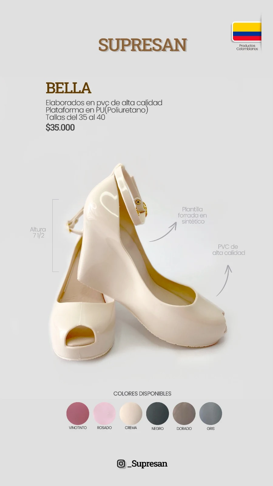 Pieza Supresan modelo Bella